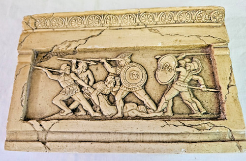 Bas relief platre guerre - bas, de